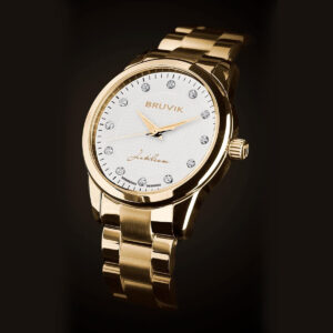 Dameur, gult gull med lenke